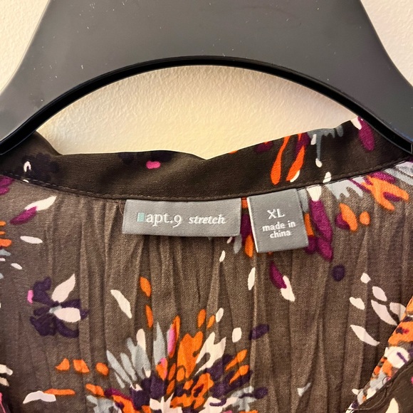 Apt 9 Stretch Button Down Top - Picture 2 of 2